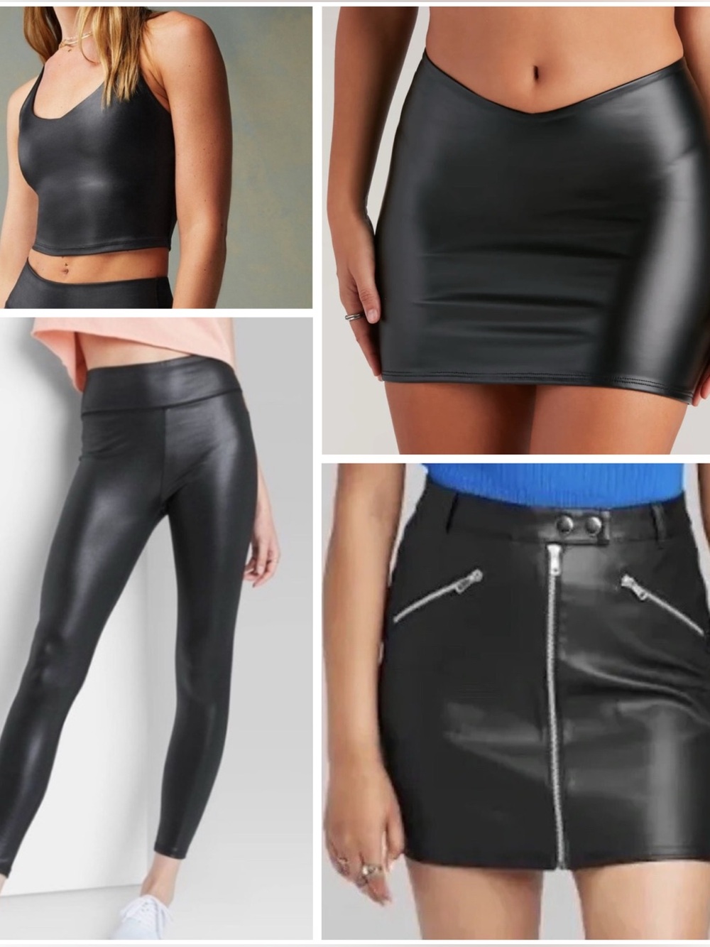 4 piece Faux Leather set.